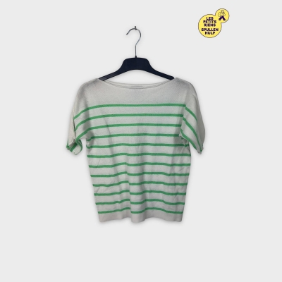 T-shirt Cks rayé vert et blanc S 💚