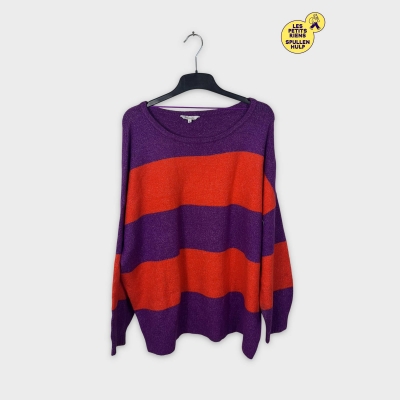 Pull rayé orange violet Ms mode XL 💛
