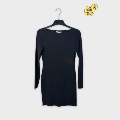 Robe moulante noire manches longues Bershka L/40/12