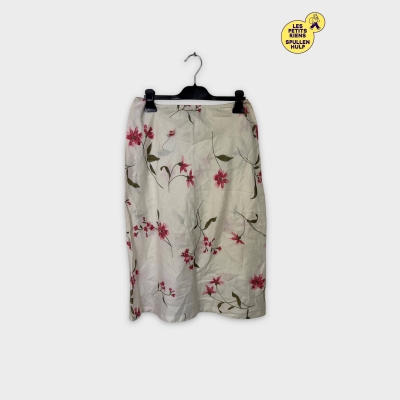 Jupe droite fleurie Pablo Gerard Darel S 36