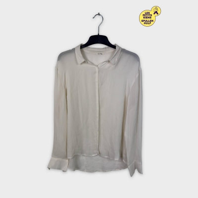 Chemisier blanc en soie American vintage Taille L 💛