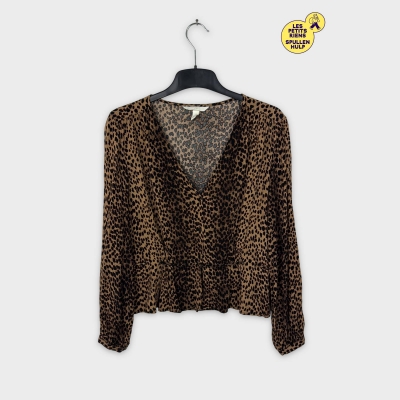 Chemisier H&m imprimé léopard manches longues M 38 💛