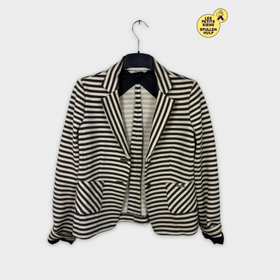 Veste rayée Liu jo XXL 44 16 noir et blanc