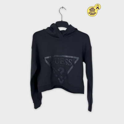Sweat à capuche noir Guess logo triangle 14 ans / 164 cm