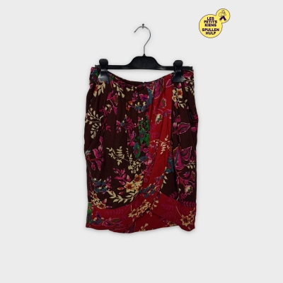 Jupe Fleurie Mango Vintage S 🌸 Motifs Géométriques