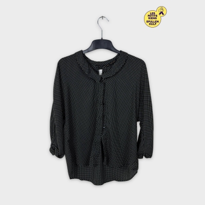 Chemisier Zara basic à pois noirs et blancs M 💛
