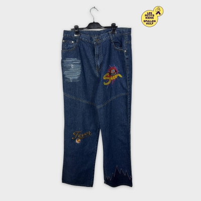Jean bleu brodé original