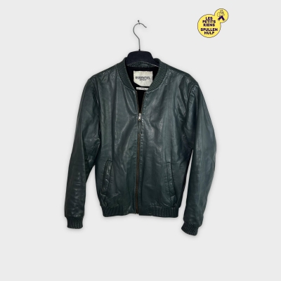 Blouson bomber cuir vert Essentiel antwerp S 💚