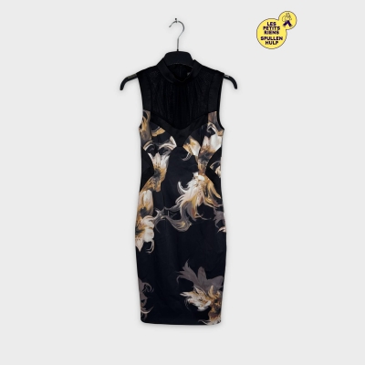 Robe moulante noire à motif fleuri Karen millen M 🌸