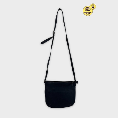 Sac bandoulière Mazarin cuir bleu marine moyen