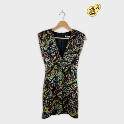 Robe moulante à sequins multicolores Zara XS 💛