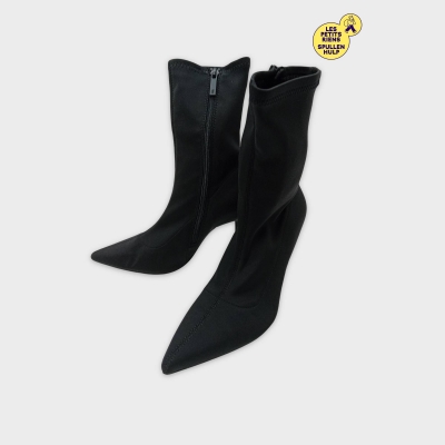 Bottines chaussettes noires Zara T38