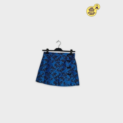 Jupe Zara bleue motifs fleurs M 🌸
