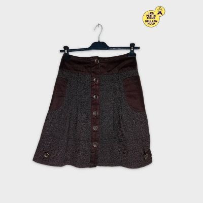 Jupe Chevrons Marron Max&co. S Casual Chic (V3328)