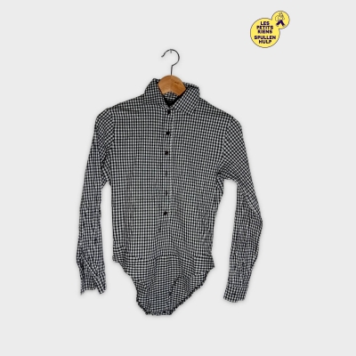 Body Chemise À Carreaux Noir Et Blanc Cacharel S (V3329)