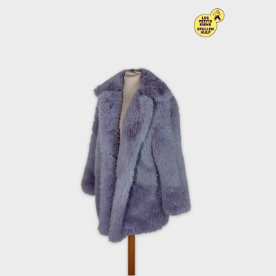 Mng Manteau Fausse Fourrure Lilas S (T3536)