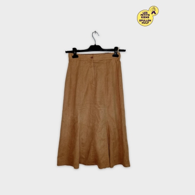 Jupe Droite Marron Clair Cassis S (T3553)
