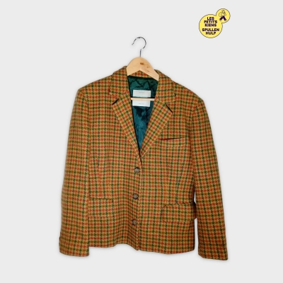 Veste Blazer Vintage United Colors Of Benetton Pied De Poule Xxxl (T3557)