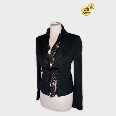 Veste Noire Brophil's En Laine Et Dentelle M 38