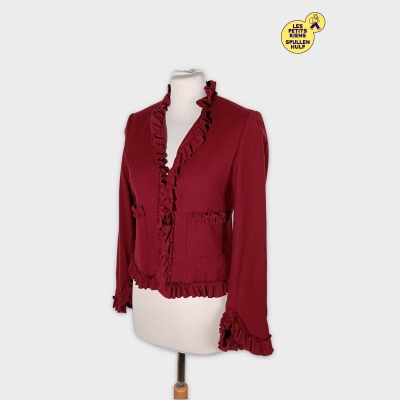 Blazer Bordeaux À Volants S Archie Pell By Bruphils