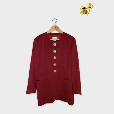 Blazer Veste Bordeaux Vintage Georges Rech Taille 44 Xxl