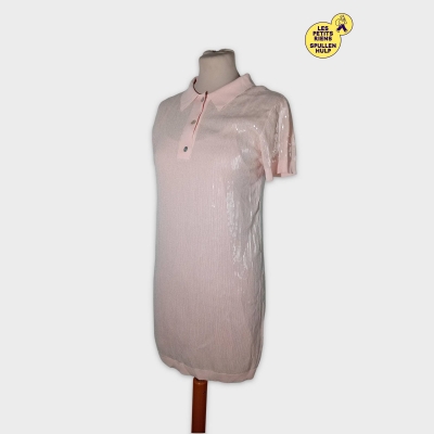 Chemise Zara Rose Pâle À Paillettes S