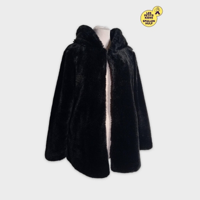 Manteau Fausse Fourrure Noir Zara S