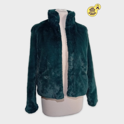 Veste Fausse Fourrure Verte Only Xs / 34 / 6