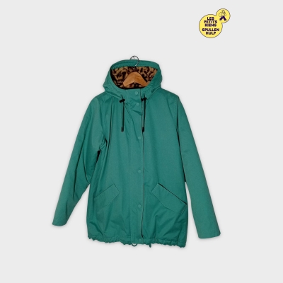 Veste Libelle Verte Doublure Léopard M