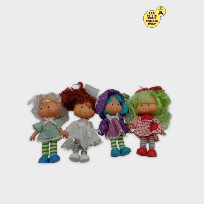 Lot De 4 Poupées Charlotte Aux Fraises Vintage