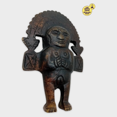 Statuette Africaine En Bois Sculpté - Décoration Ethnique Unique