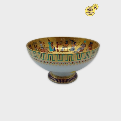 Coupe À Pied Kaiser Theben Décor Egypte Ancienne Porcelaine