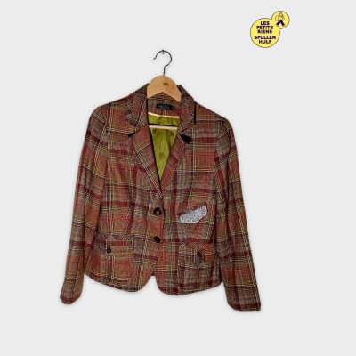Blazer Carreaux Vintage Green Hills L 40