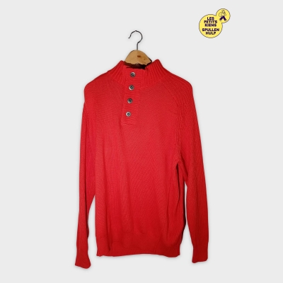 Pull Celio Rouge Xl Confortable Et Décontracté