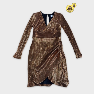 Robe plissée bronze Symbiose collection 🛒