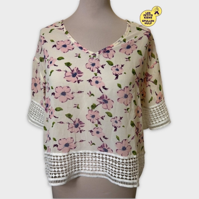 Chemisier Enzoria fleuri à détails crochet 🛒