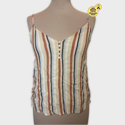 Stradivarius Top rayé à bretelles et boutons 🛒