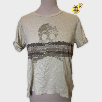 T-shirt Scalpers beige imprimé tête de mort 💀
