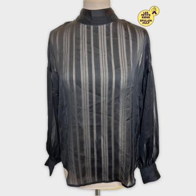 Chemisier H&m noir rayé transparent 🛒