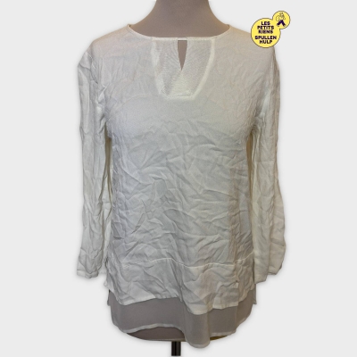 Chemisier Massimo Dutti blanc ajouré 🛒