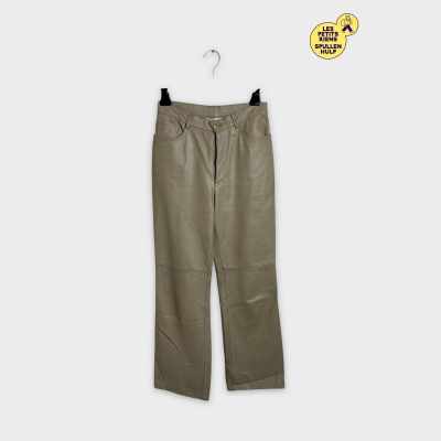Pantalon en cuir beige vintage 🛒