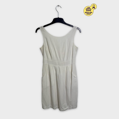 Robe d'été Lavand. blanche en lin et coton 