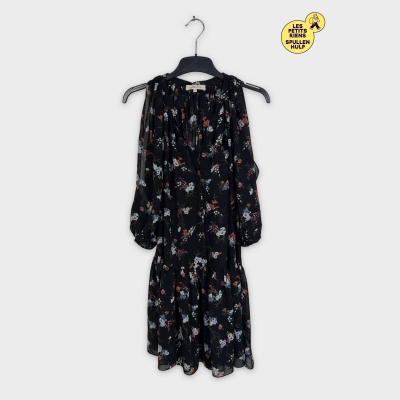 Robe Sandro noire à fleurs