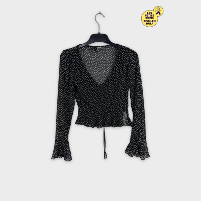 Chemisier fleuri noir et blanc H&m 🌼
