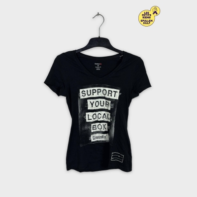T-shirt Reebok noir imprimé 🛒