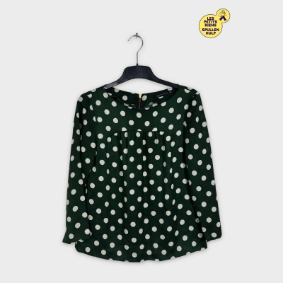 Chemisier Zara vert à pois 🛒