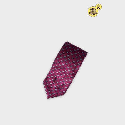 Cravate rose à motifs 👔