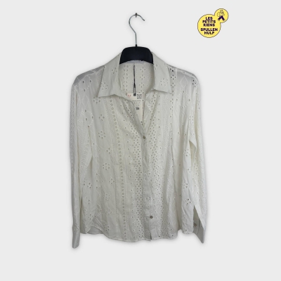Chemisier Zara Blanc Broderie Anglaise 
