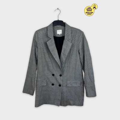 Blazer Vila à carreaux gris et noir 🛒