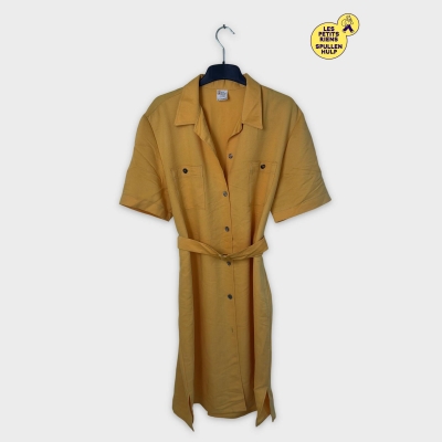 Robe chemise jaune vintage ceinture 💛